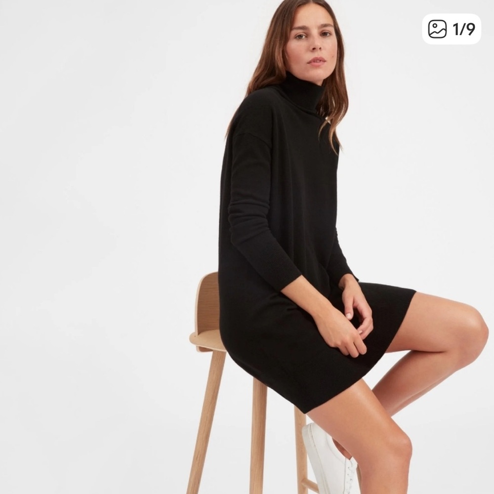 Everlane Black Cashmere Sweater dress